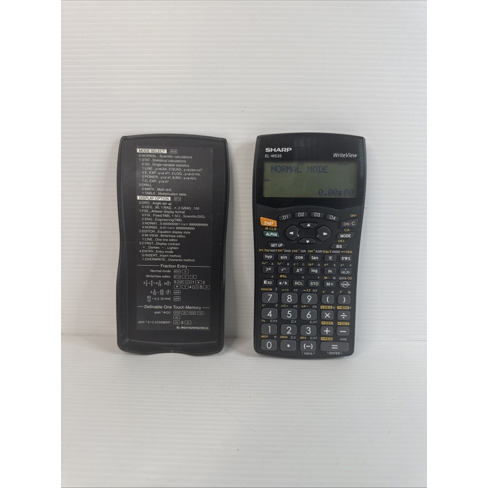 Sharp EL-W535 WriteView Scientific Calculator Algebra Engineering with Case